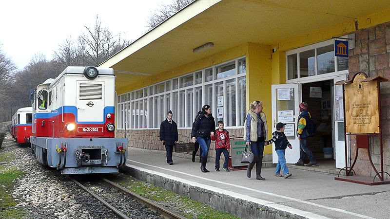 A Gyermekvasutas Múzeum bejárata